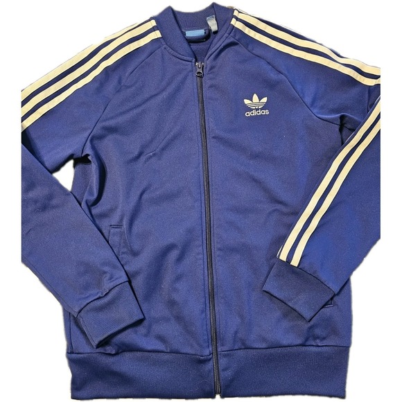adidas Other - Adidas SST Jogging Track Jacket Full Zip Youth  Blue